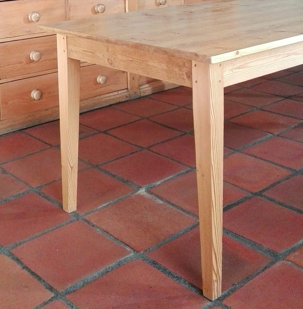 2,4 table made from 19th century reclaimed Oregon pine