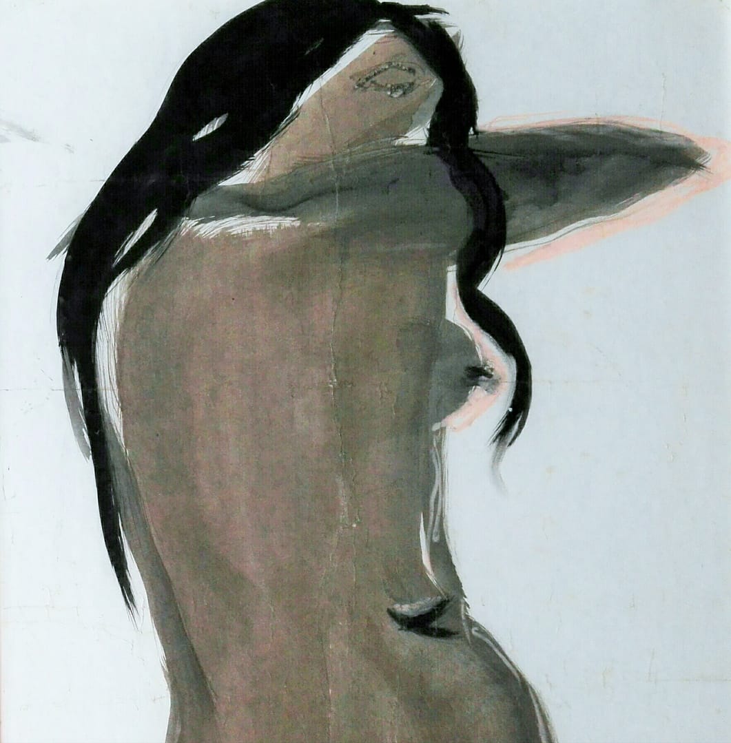 Nude l Charles Gassner l Mixed media on paper