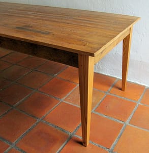 2,3 m table made from reclaimed 19th century Oregon pine