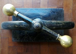 Cast iron and brass 19th century book press