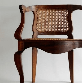 19th century stinkwood caned carver