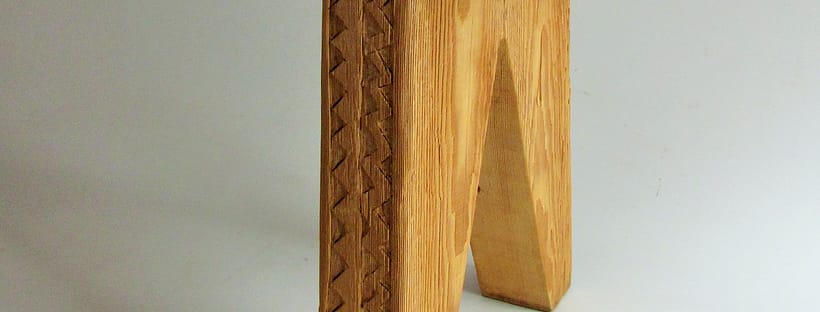Handcarved benches made from reclaimed Oregon pine