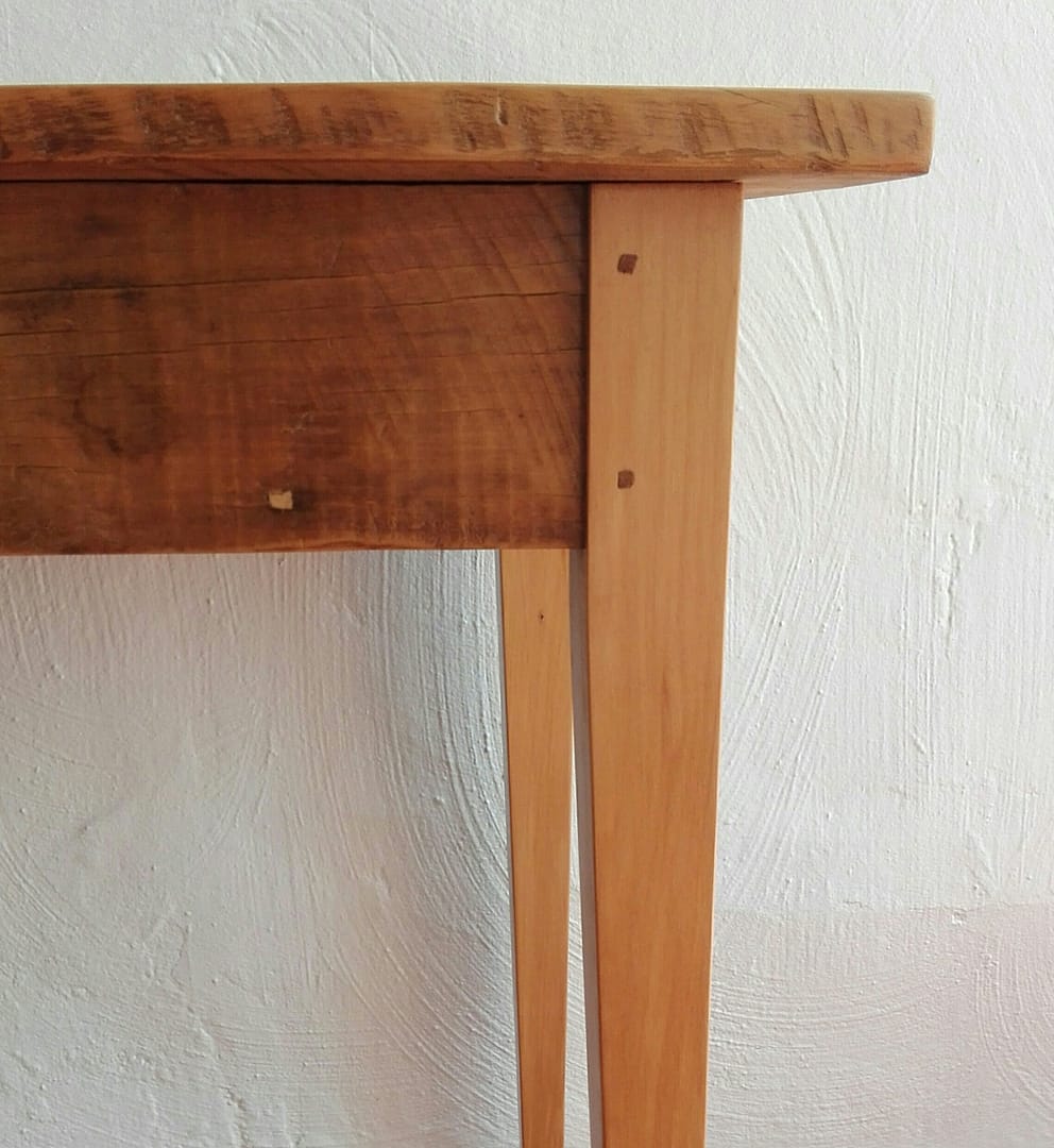 2m sofa table made from reclaimed 19th century yellowwood